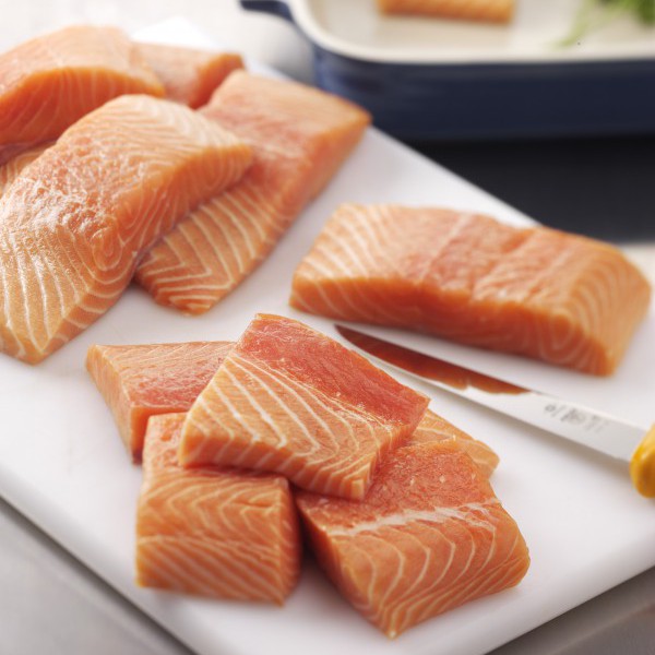 Vacuum Packed Salmon Portions, Skinless & Boneless