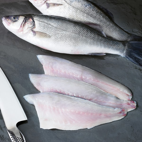 Blue Horizon IQF Seabass fillets Skin On, Boneless